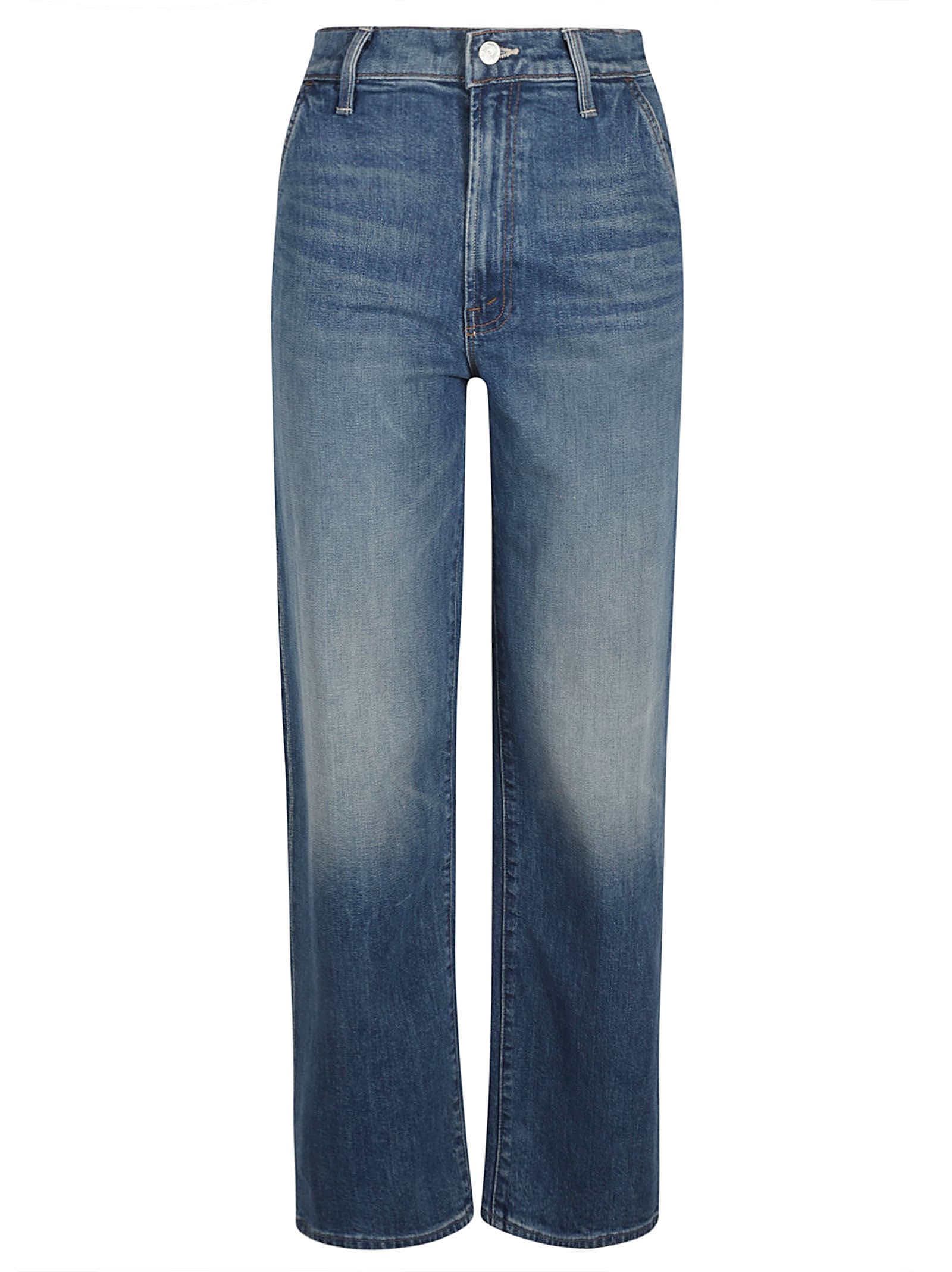 Shop Mother Straight Leg Plain Jeans In Flash Back