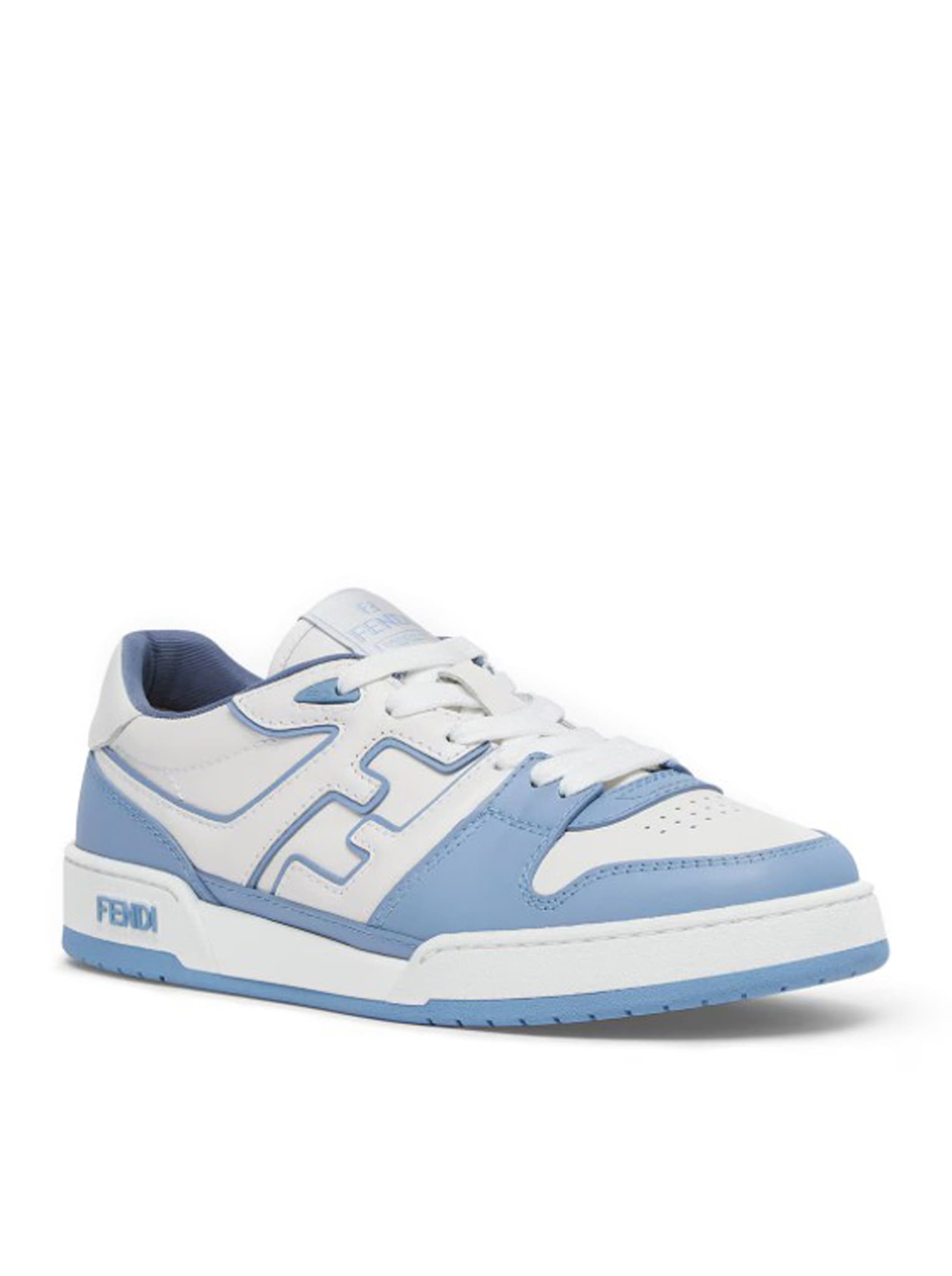 Shop Fendi Match Sneakers In Oie Sky White