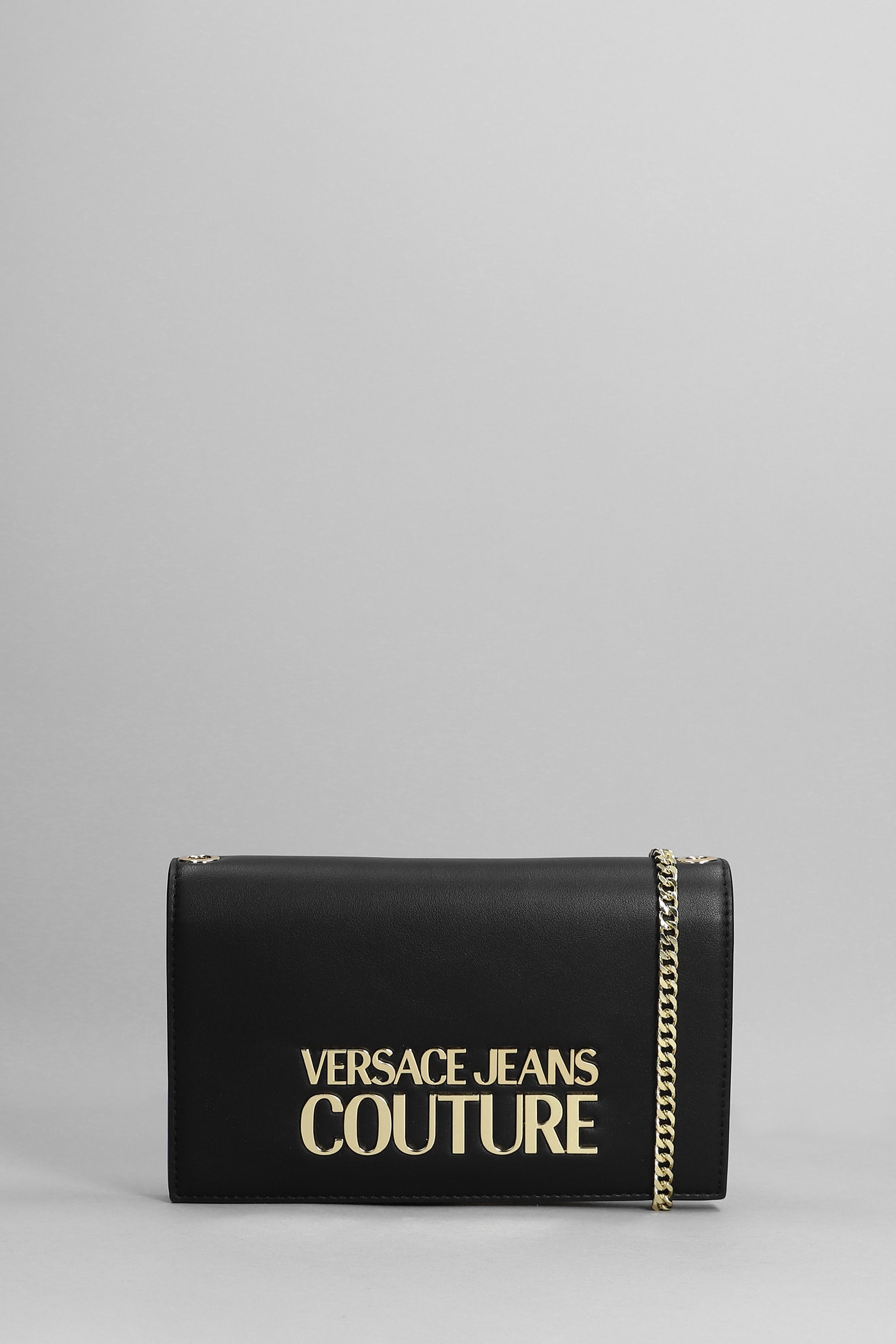 Versace Jeans Couture Clutch In Black Faux Leather