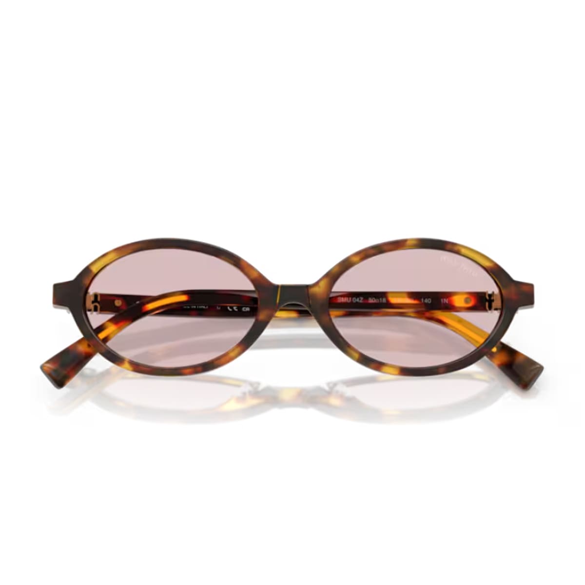 Miu Miu 0mu 04zs Miu Regard 14l4i0 Havana Miele Sunglasses In Brown