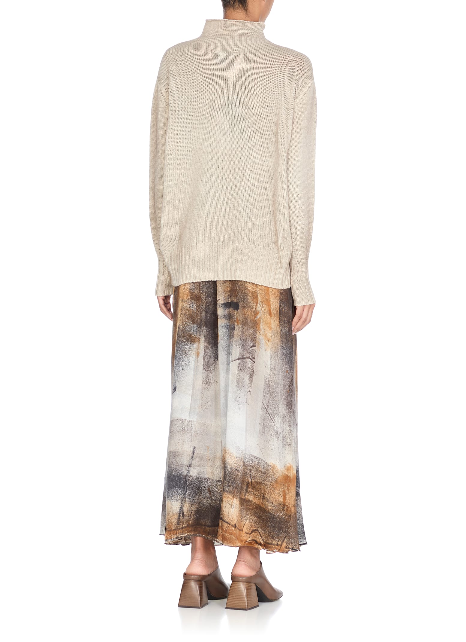 Avant Toi Beige Cashmere Sweater With Crew Neckline In Sand