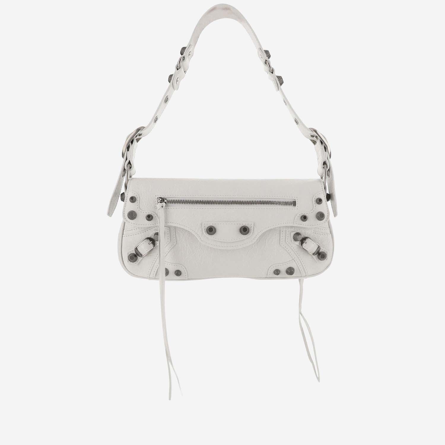 Shop Balenciaga Le Cagole Shoulder Bag Small In White