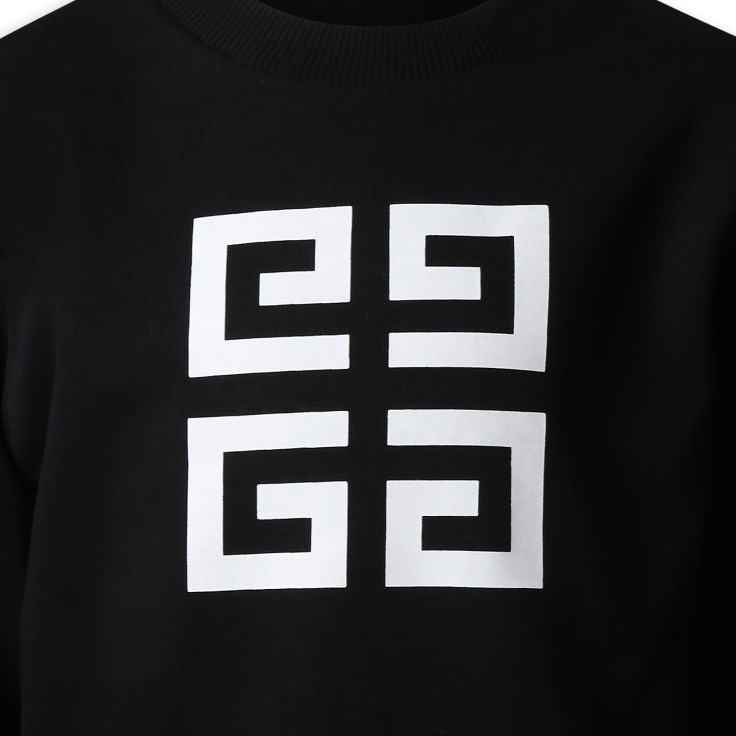 Givenchy Black Sweatshirt For Boy With 4g Motif In Black