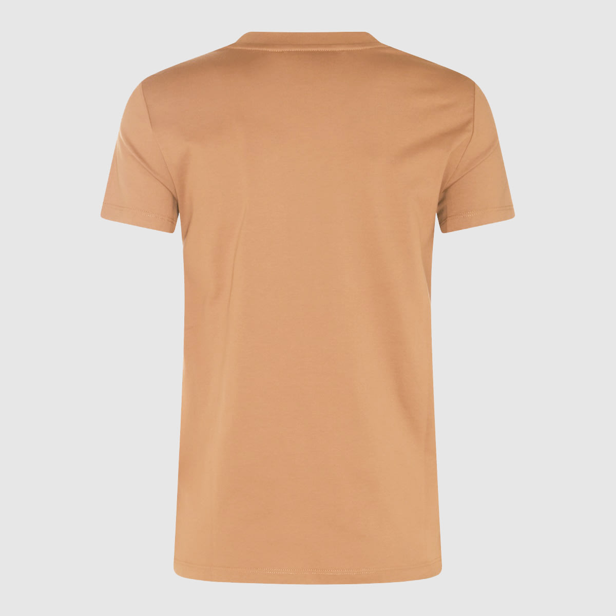 Max Mara Camel Cotton T-shirt In Brown