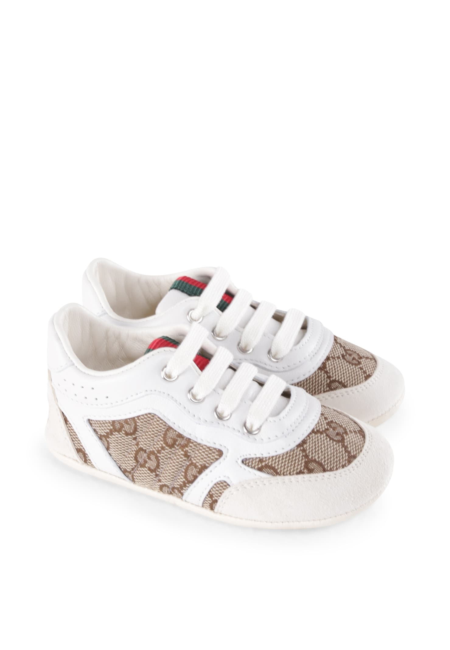 Gucci White Re-web For Babykids With Logo In White