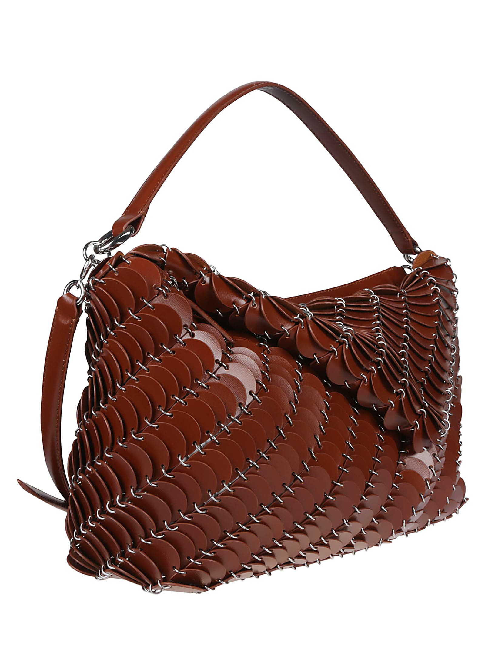 Shop Rabanne Shoulder Bag In Cognac