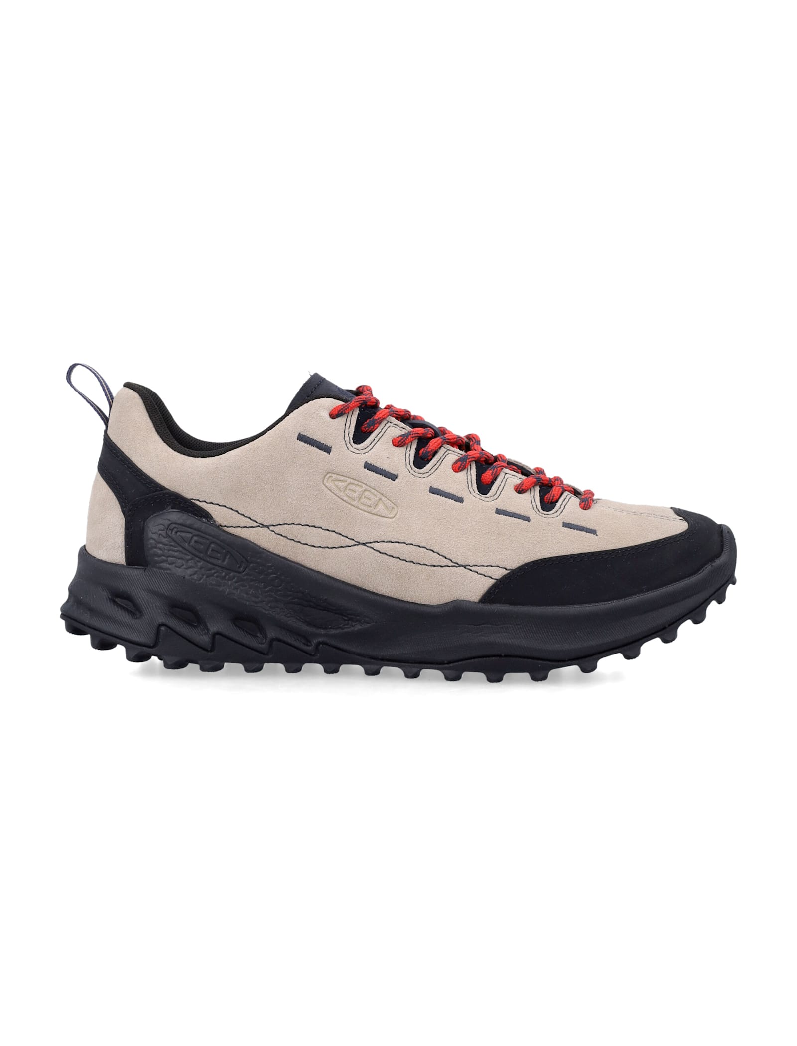 Keen Beige Vitello Leather Sneakers With Rugged Outsole In Brown