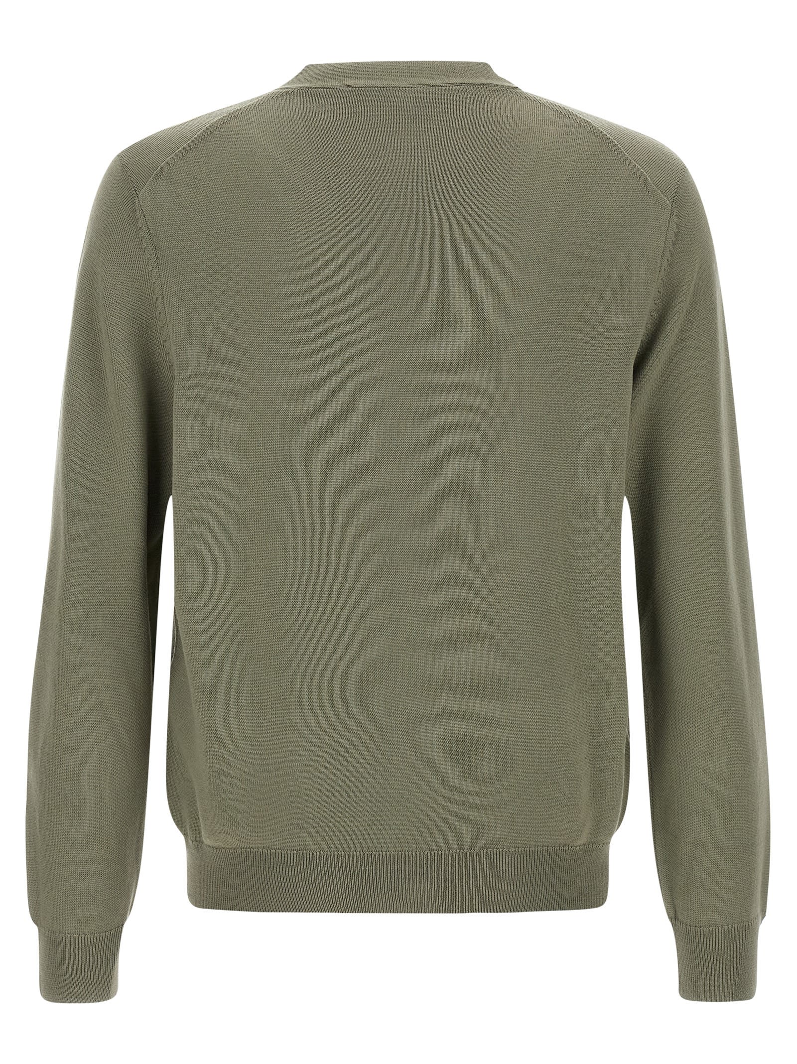 Maison Kitsuné Fox-head Patch Pocket Cardigan In Green