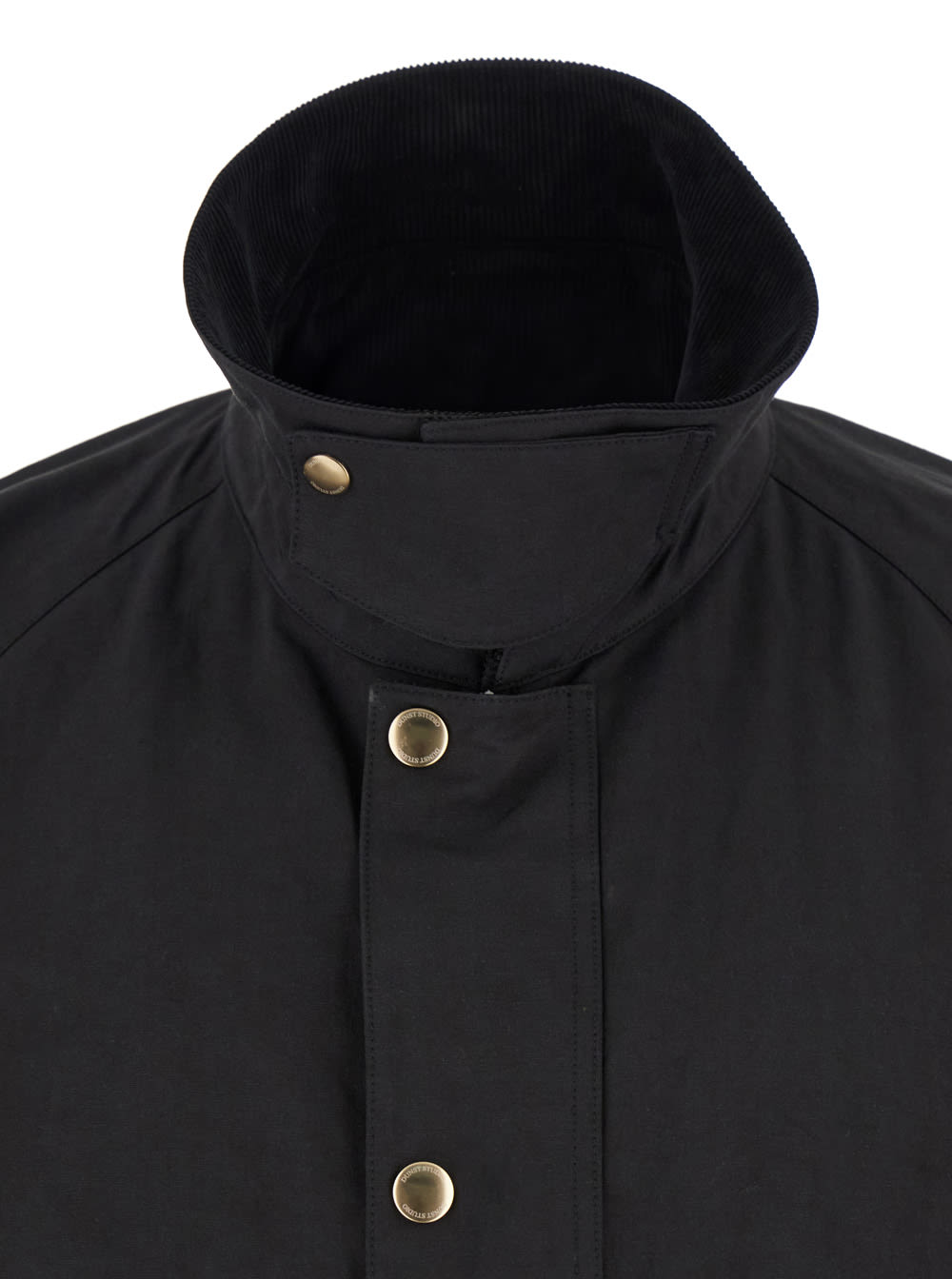 Shop Dunst Hunting Jacket Cotton Mix In Black