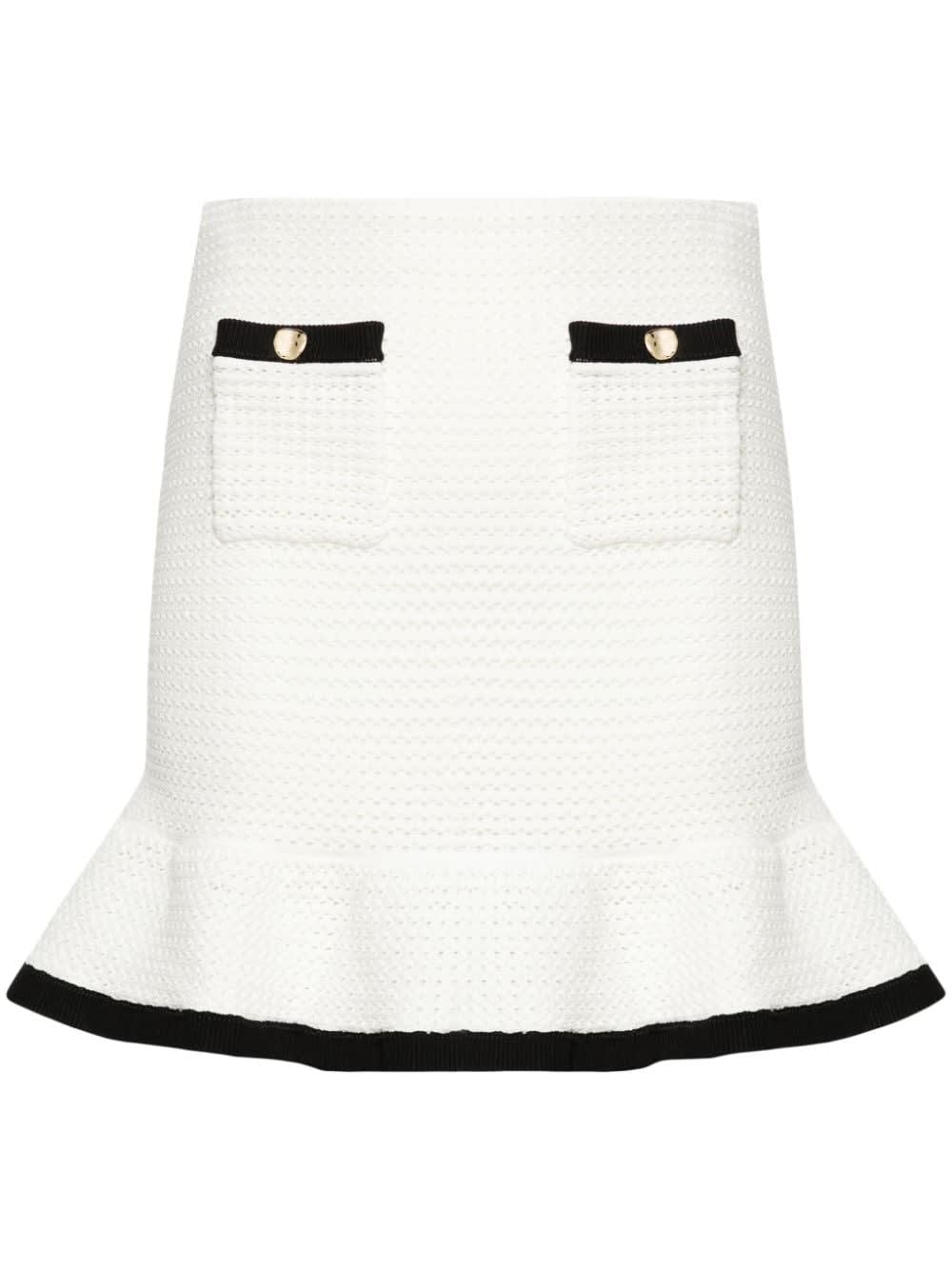 self-portrait Crochet Mini Skirt