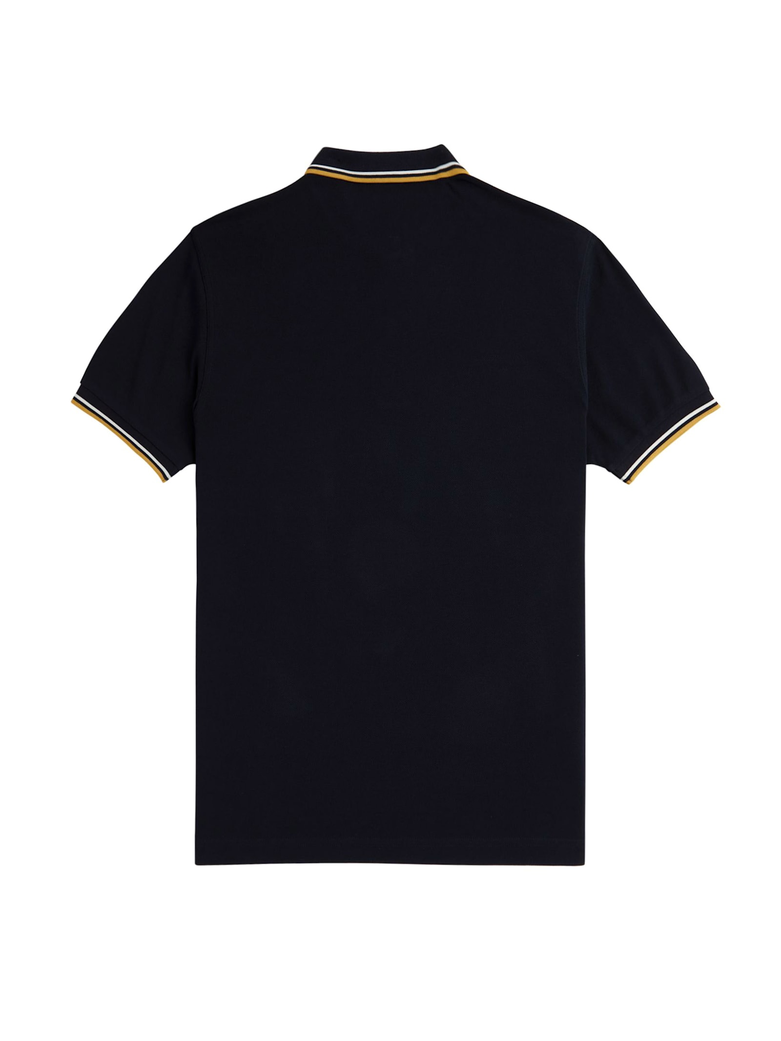 Fred Perry Polo Shirt With Contrast Trim And Collar In Black