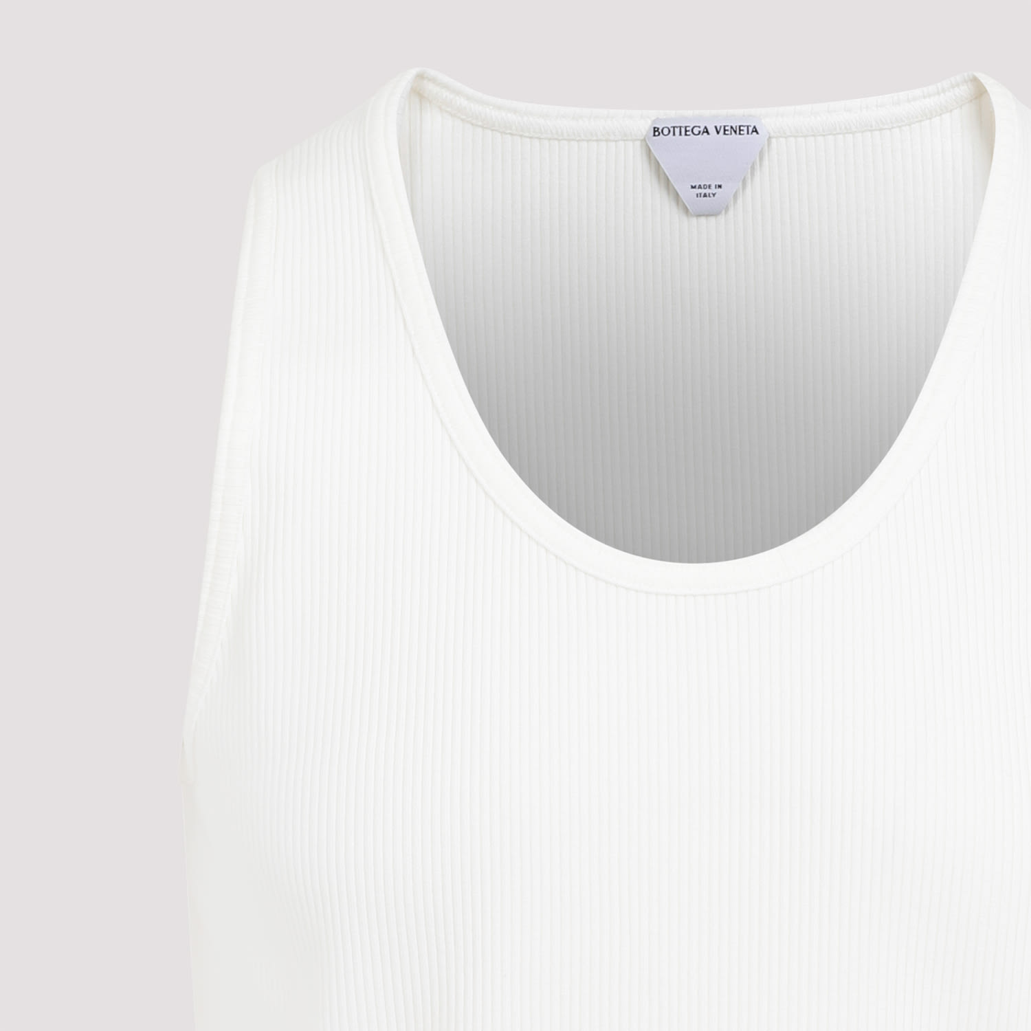 Shop Bottega Veneta Tank Top In Chalk