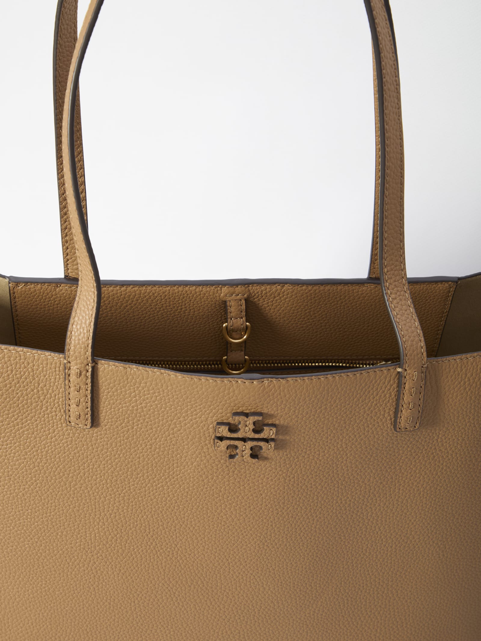 Shop Tory Burch Mcgraw Tote Bag In Brown