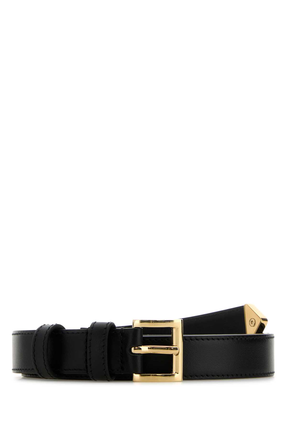 Shop Prada Black Leather Belt