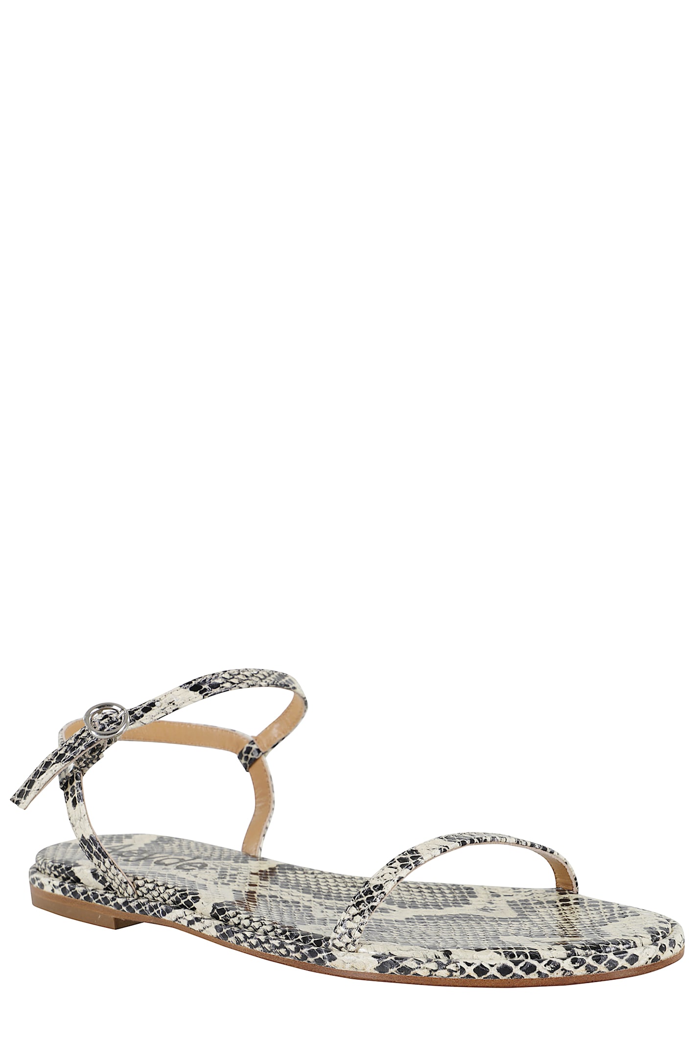 Aeyde Nettie Snake Print Goat Leather Creamy In Creamy
