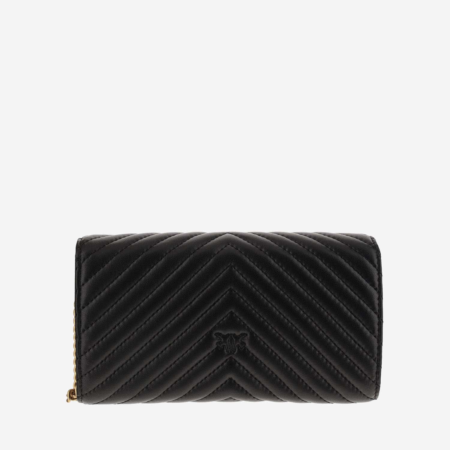 Shop Pinko Love One Quilted Wallet In Black