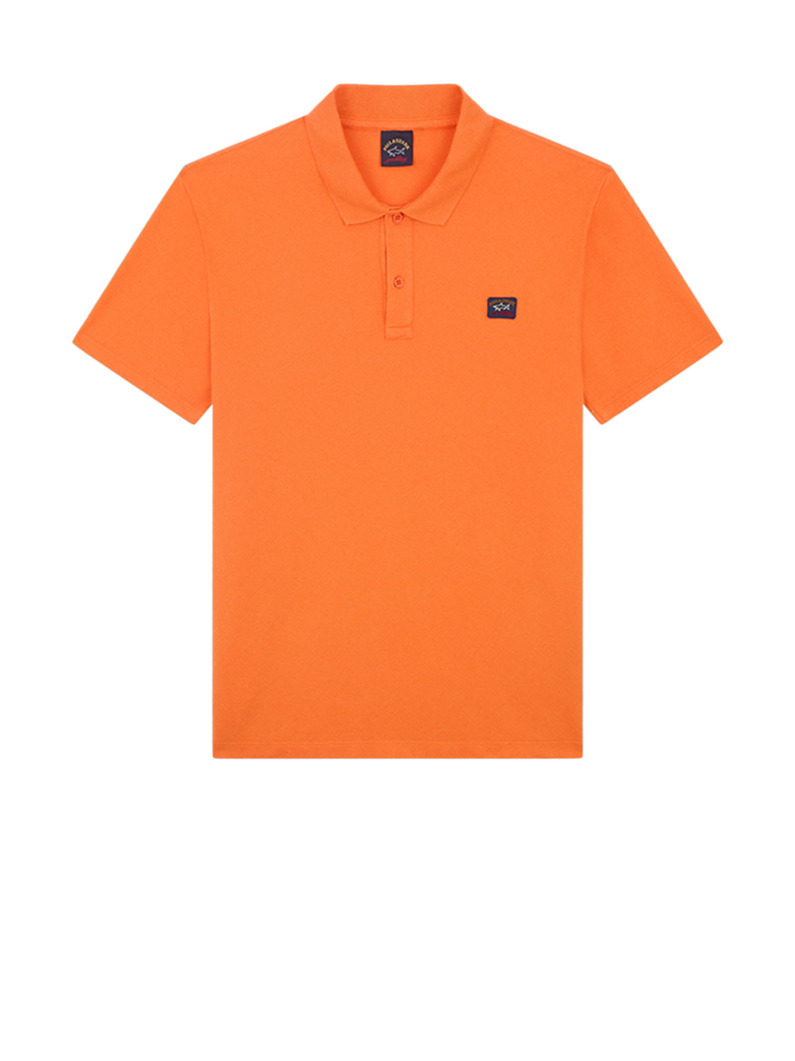 Paul&amp;shark Polo Shirt In Dyed Piqué Cotton In Arancio