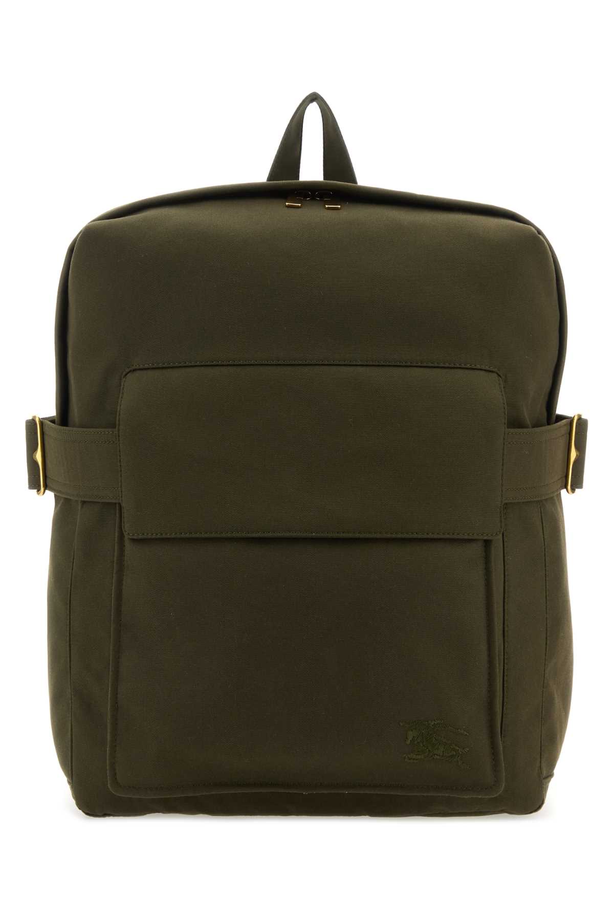 Burberry Army Green Polyester Blend Trench Backpack