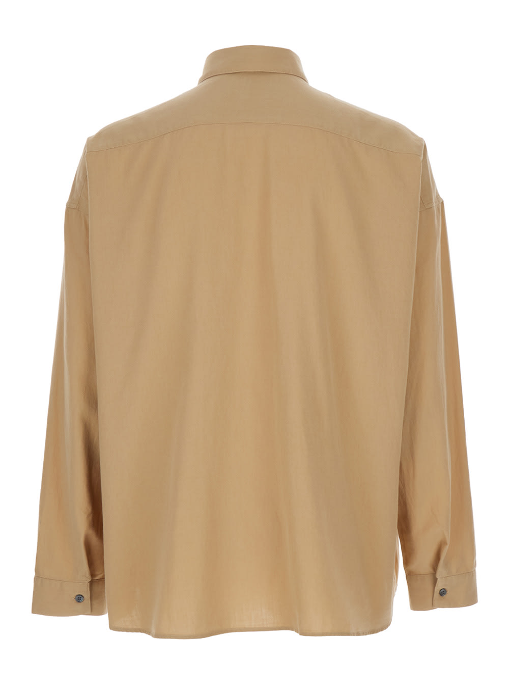 Sunflower 'stable' Beige Shirt With Classic Collar And Dropped Shoulders