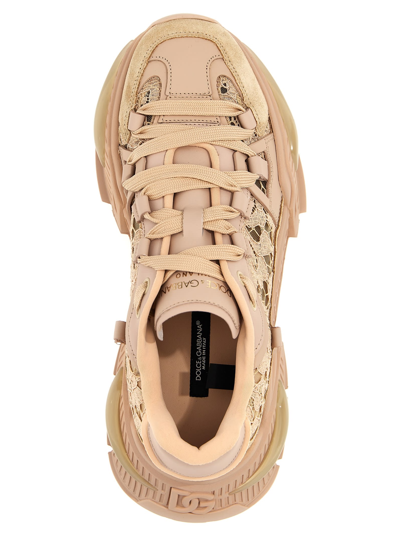 Shop Dolce & Gabbana Airmaster Sneakers In Beige