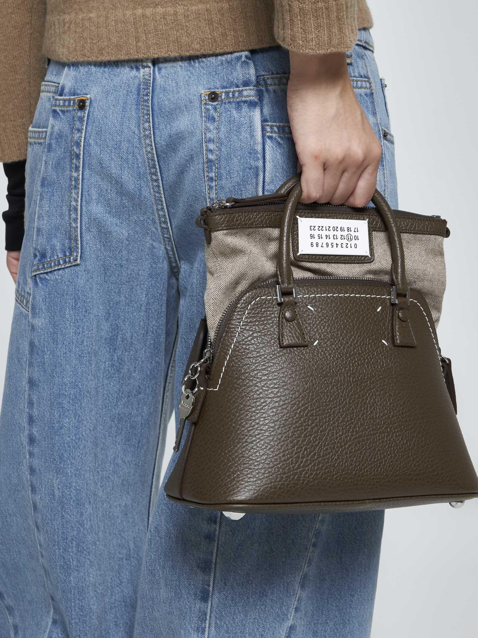 Shop Maison Margiela 5ac Leather Mini Bag In Brown