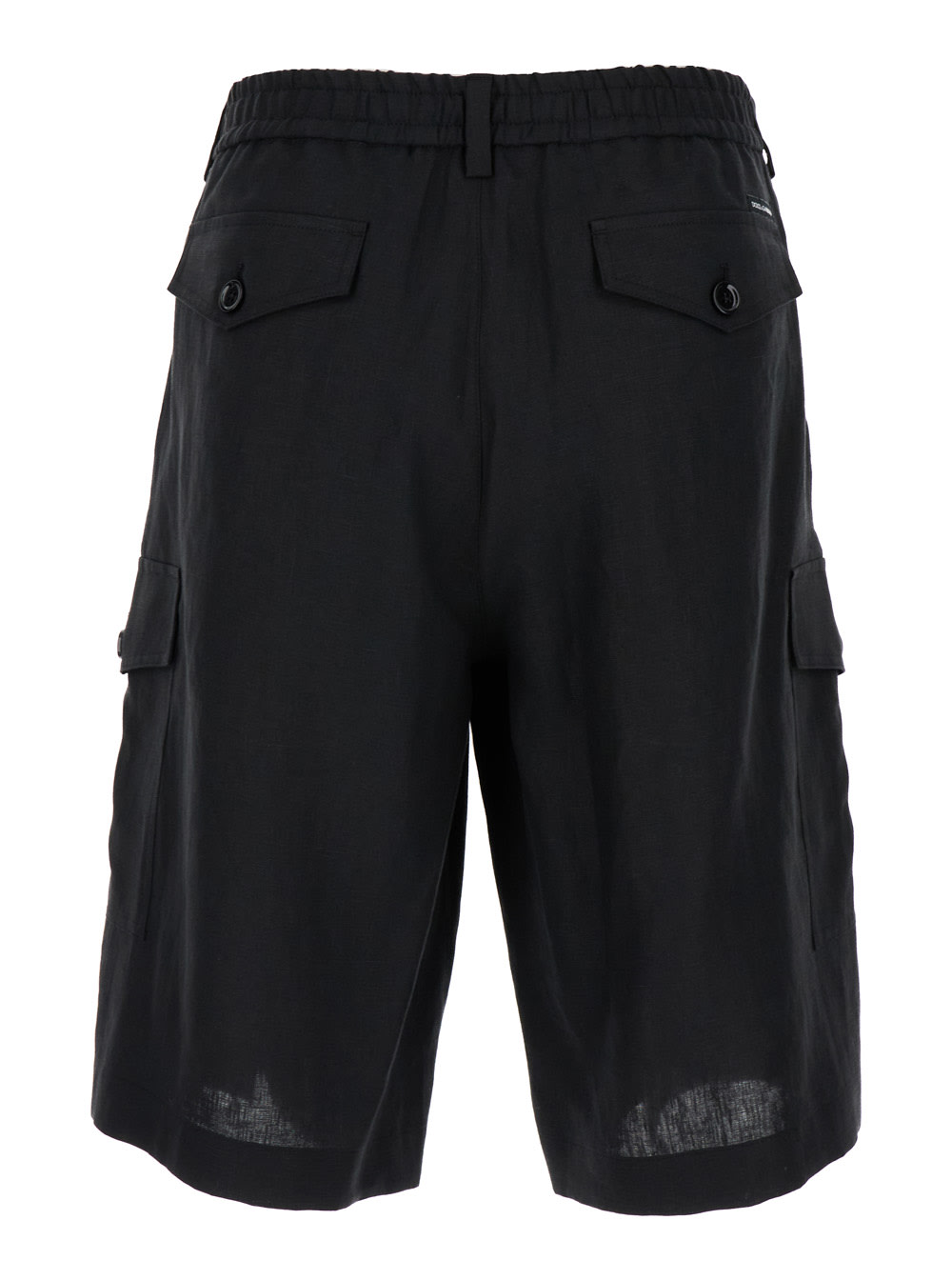 Dolce & Gabbana Cotton Shorts With Cargo Pockets In Black