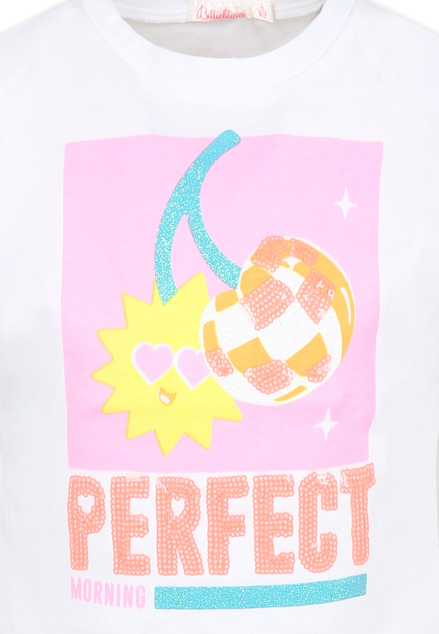 Billieblush White T-shirt For Girl With Cherries