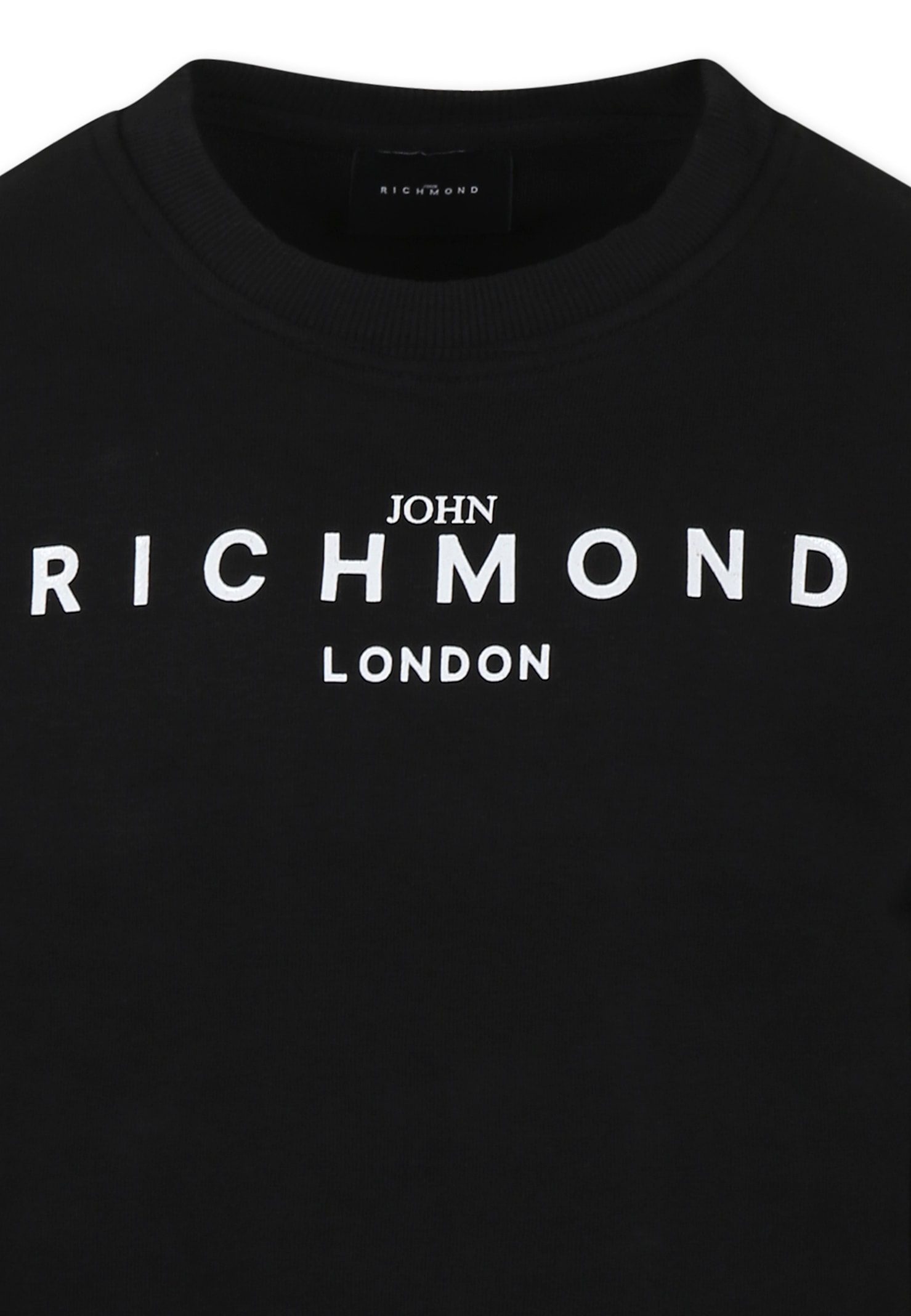 Richmond Black Sweatshirt For Kids With Logo In Black