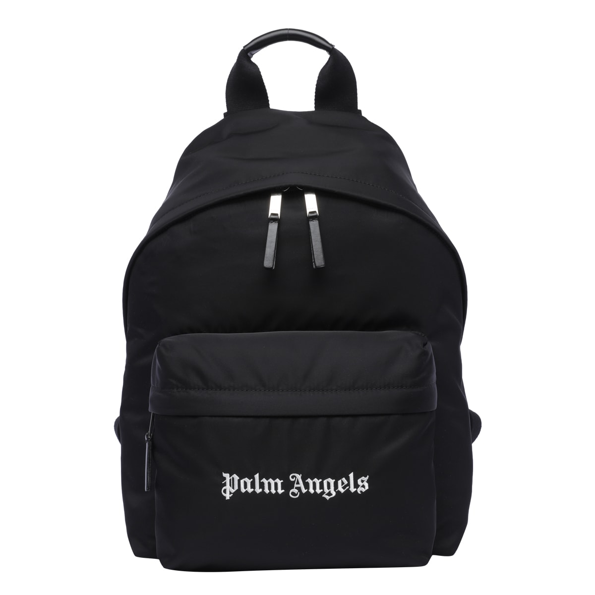 Shop Palm Angels Logo Backpack In Nero/bianco