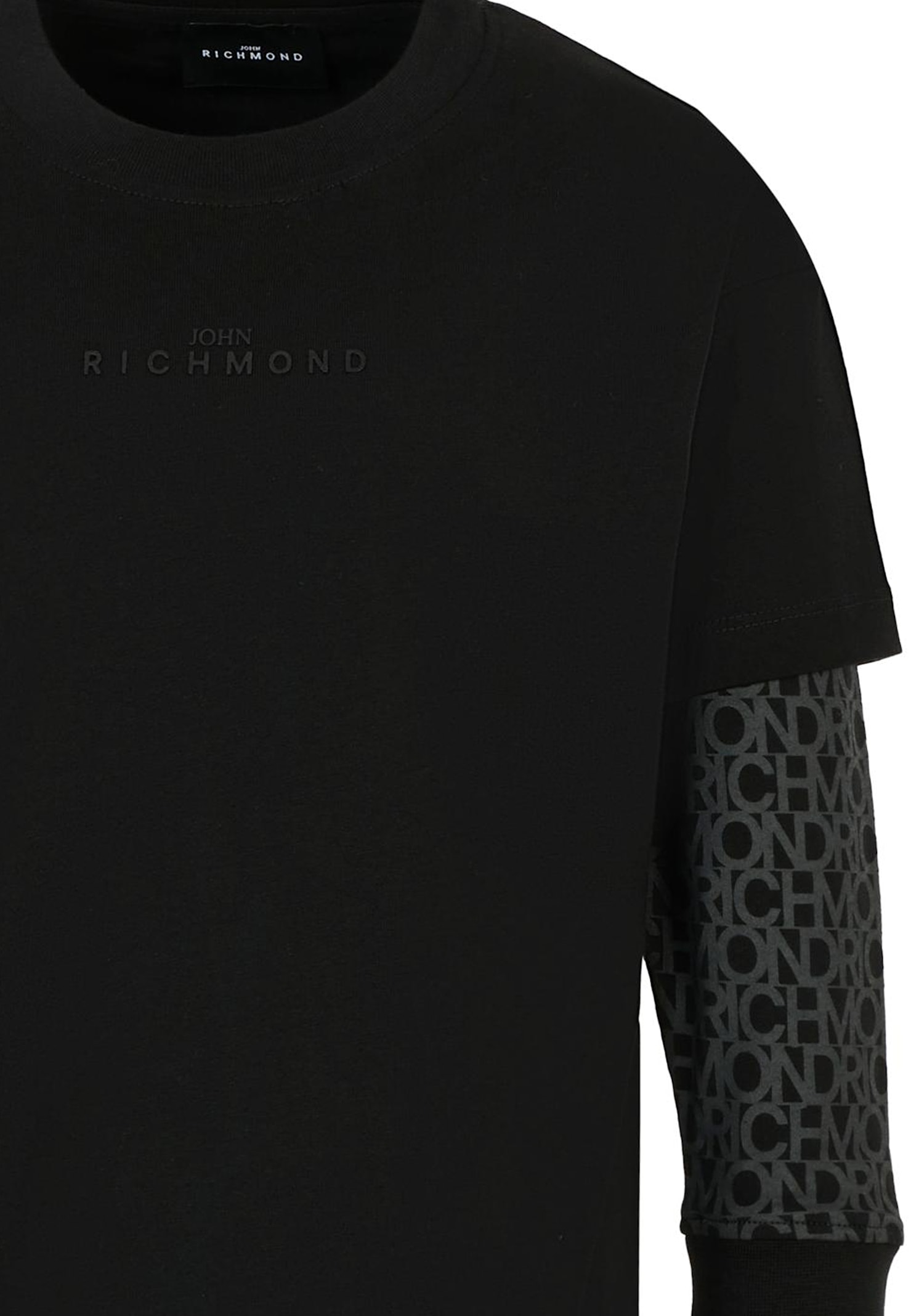 Richmond Black T-shirt For Boy With Logo In Black