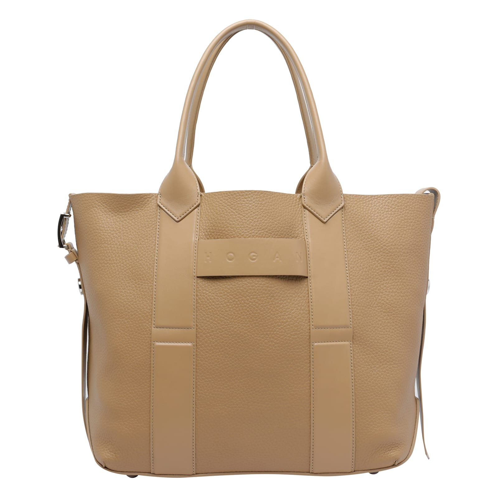 Hogan Medium Tote Bag Detachable Strap In Sand