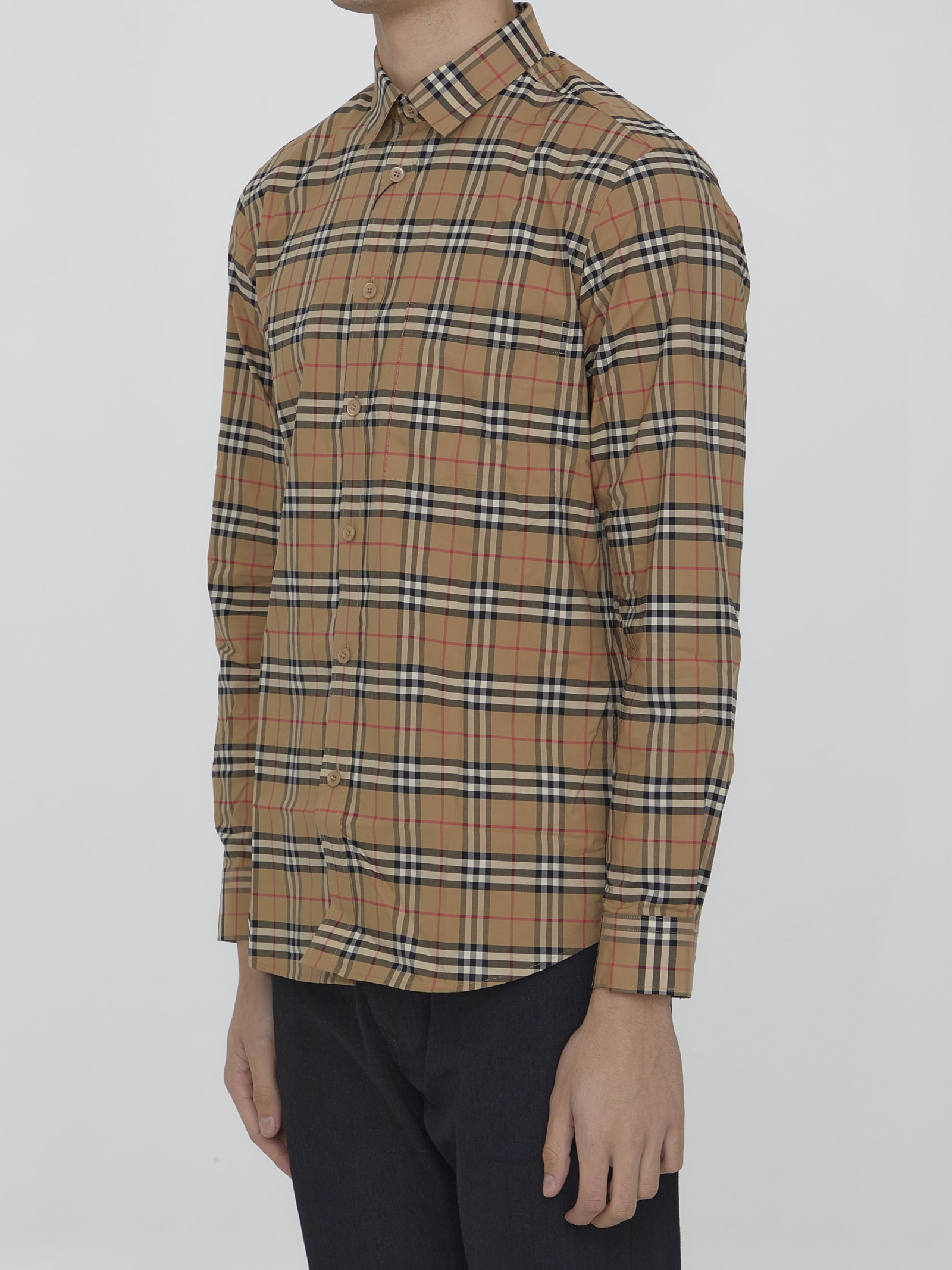 Burberry Simson Vintage Check-pattern Cotton Shirt In Multi