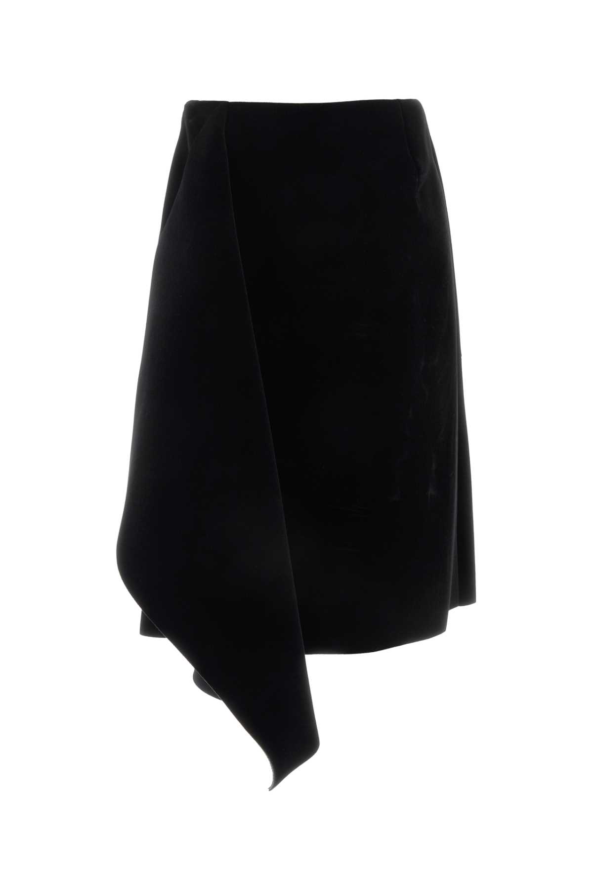 Shop Dries Van Noten Black Velvet Skirt