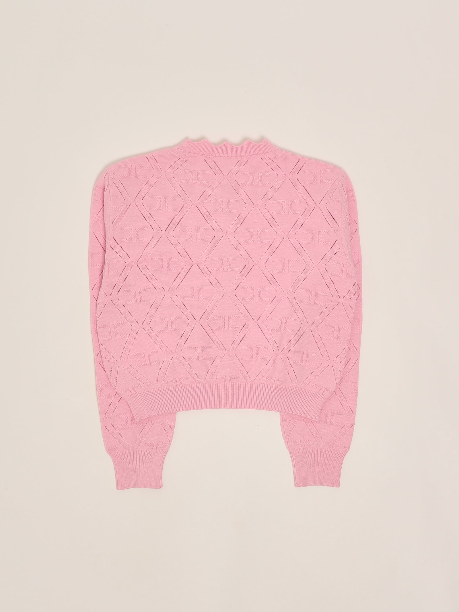 Elisabetta Franchi Cardigan Tricot Cardigan In Pink