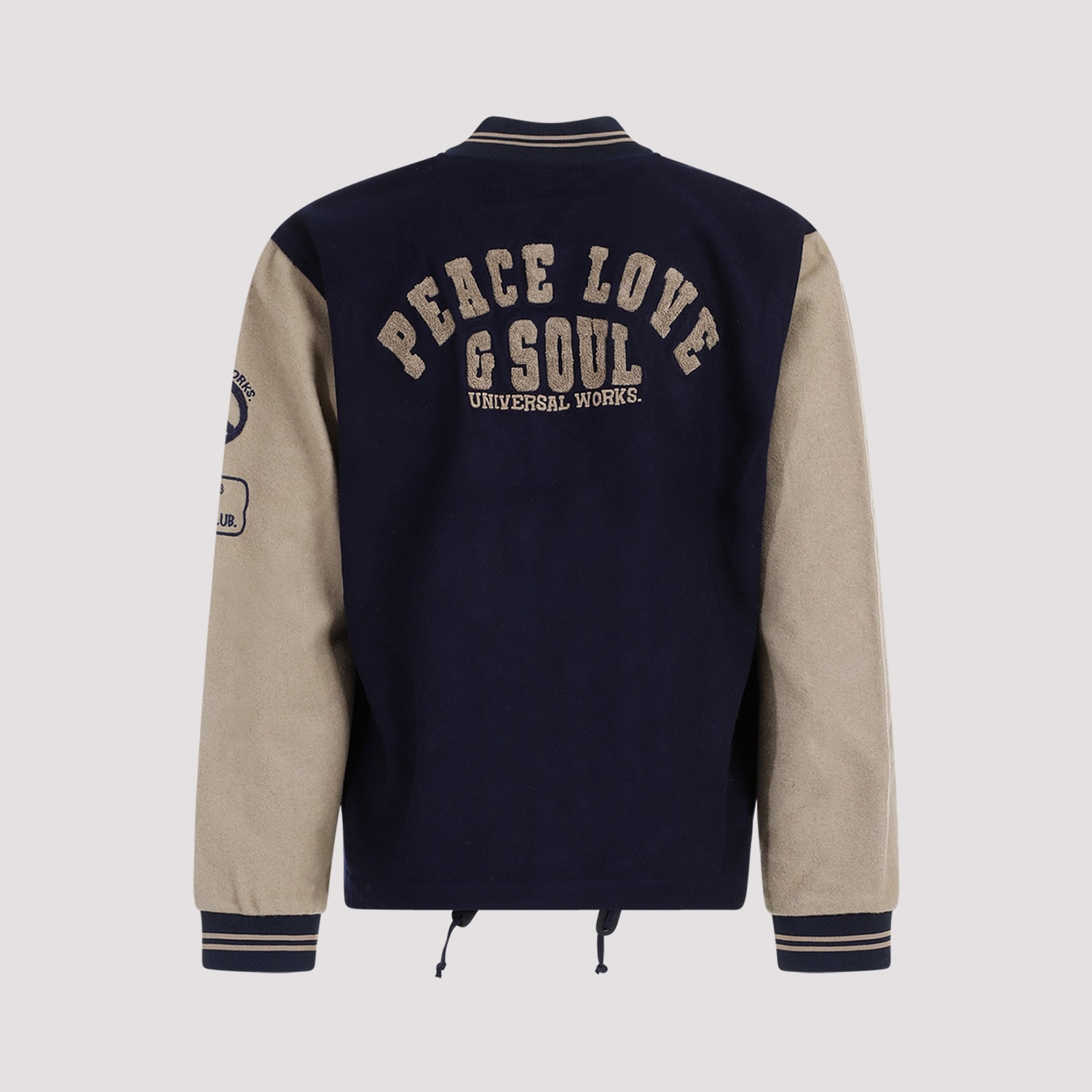 Shop Universal Works Newark Bomber In Navy Sand