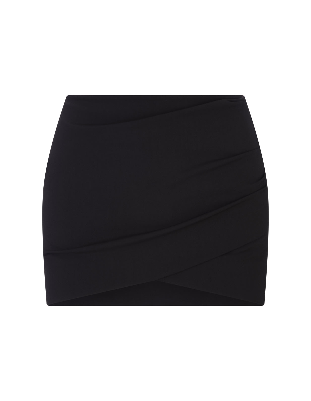 Off-white Woman Black Dry Wo Mini Skirt