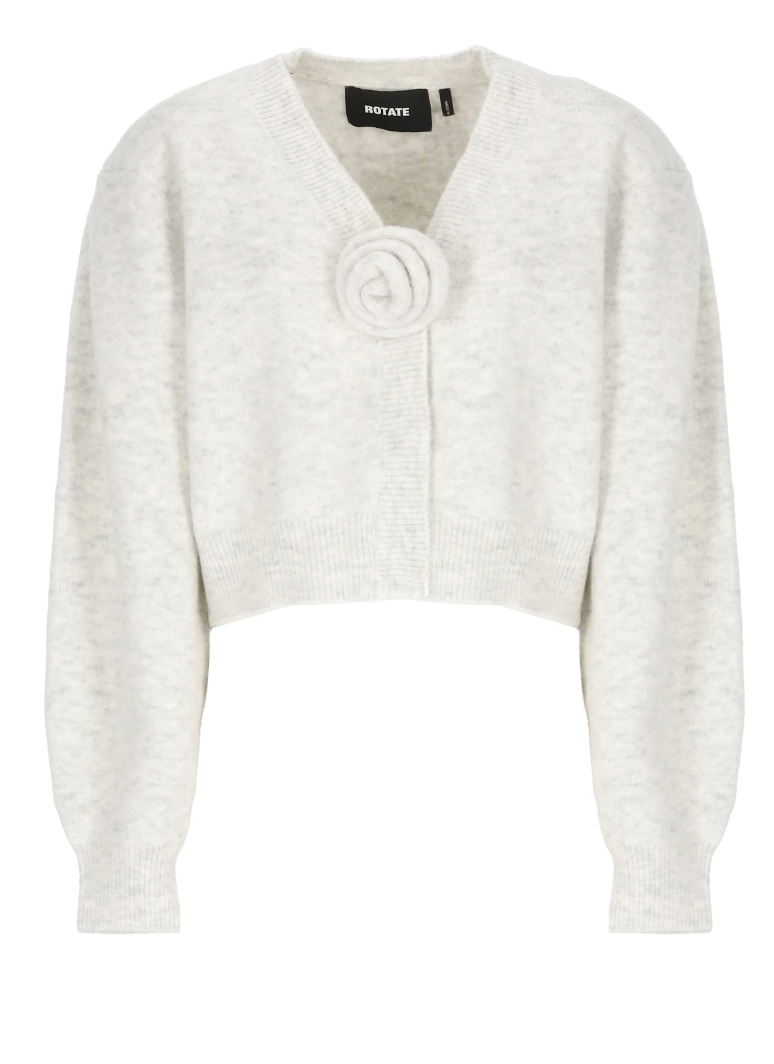 Rotate Birger Christensen Alpaca And Wool Cardigan In White