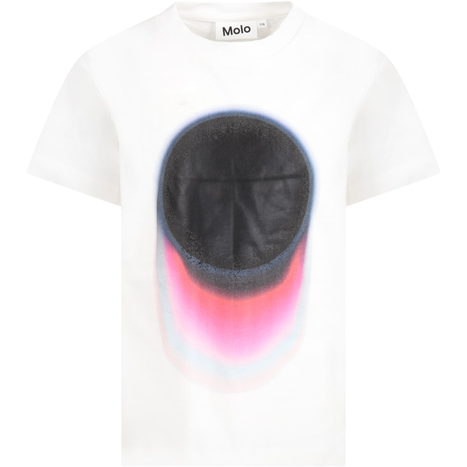 Molo White T-shirt For Kids With Print