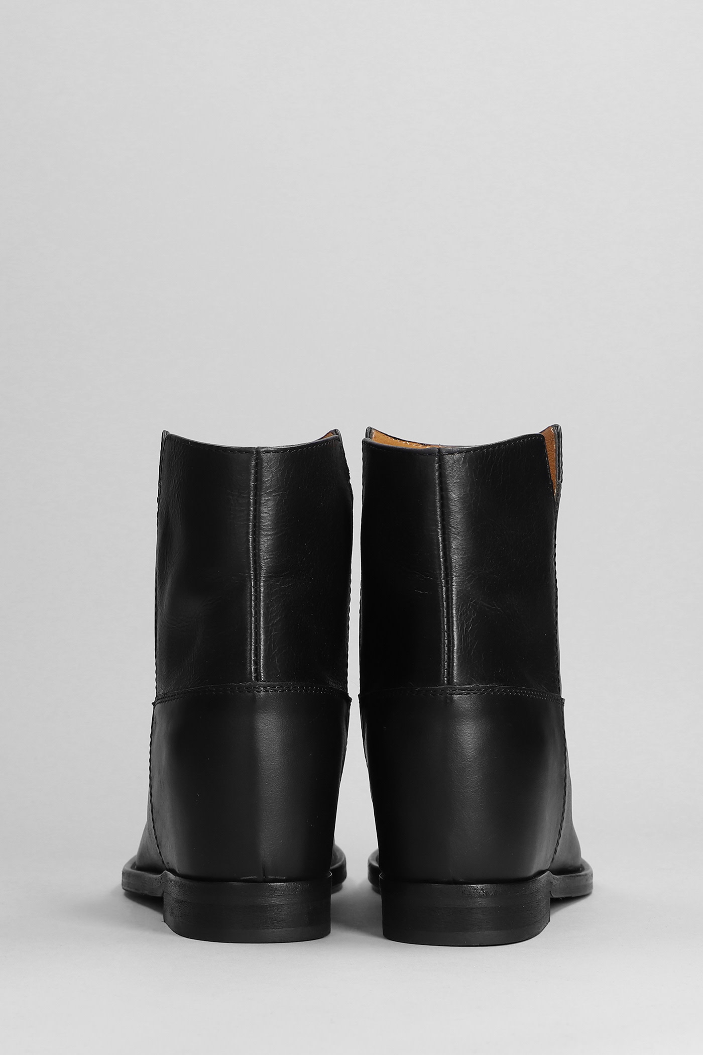 Shop Via Roma 15 Ankle Boots Inside Wedge In Black Leather