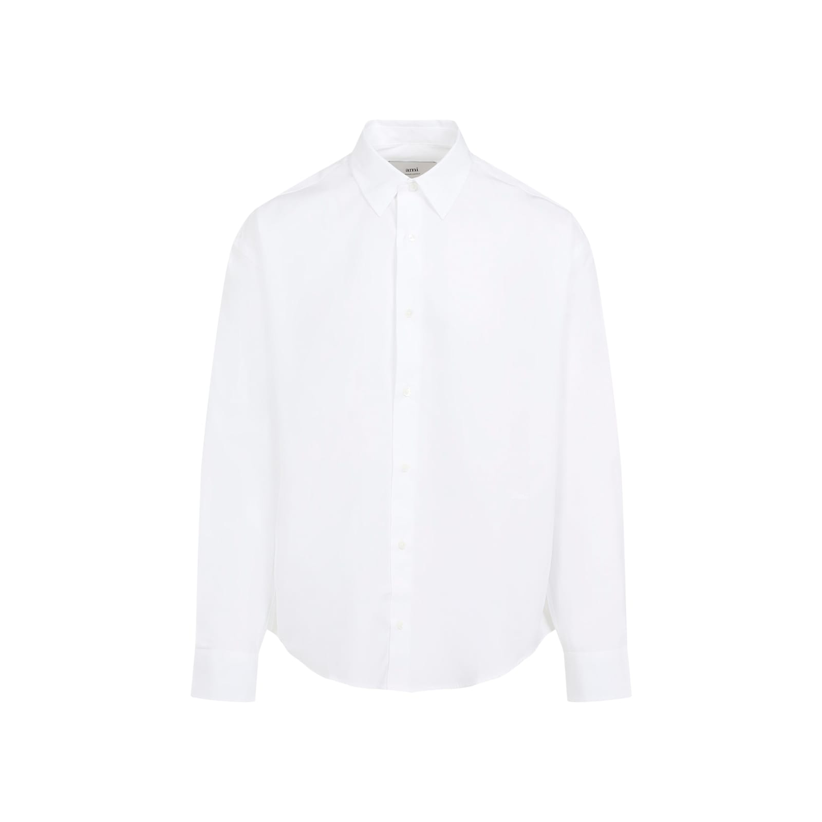 Shop Ami Alexandre Mattiussi Boxy Fit Shirt In White