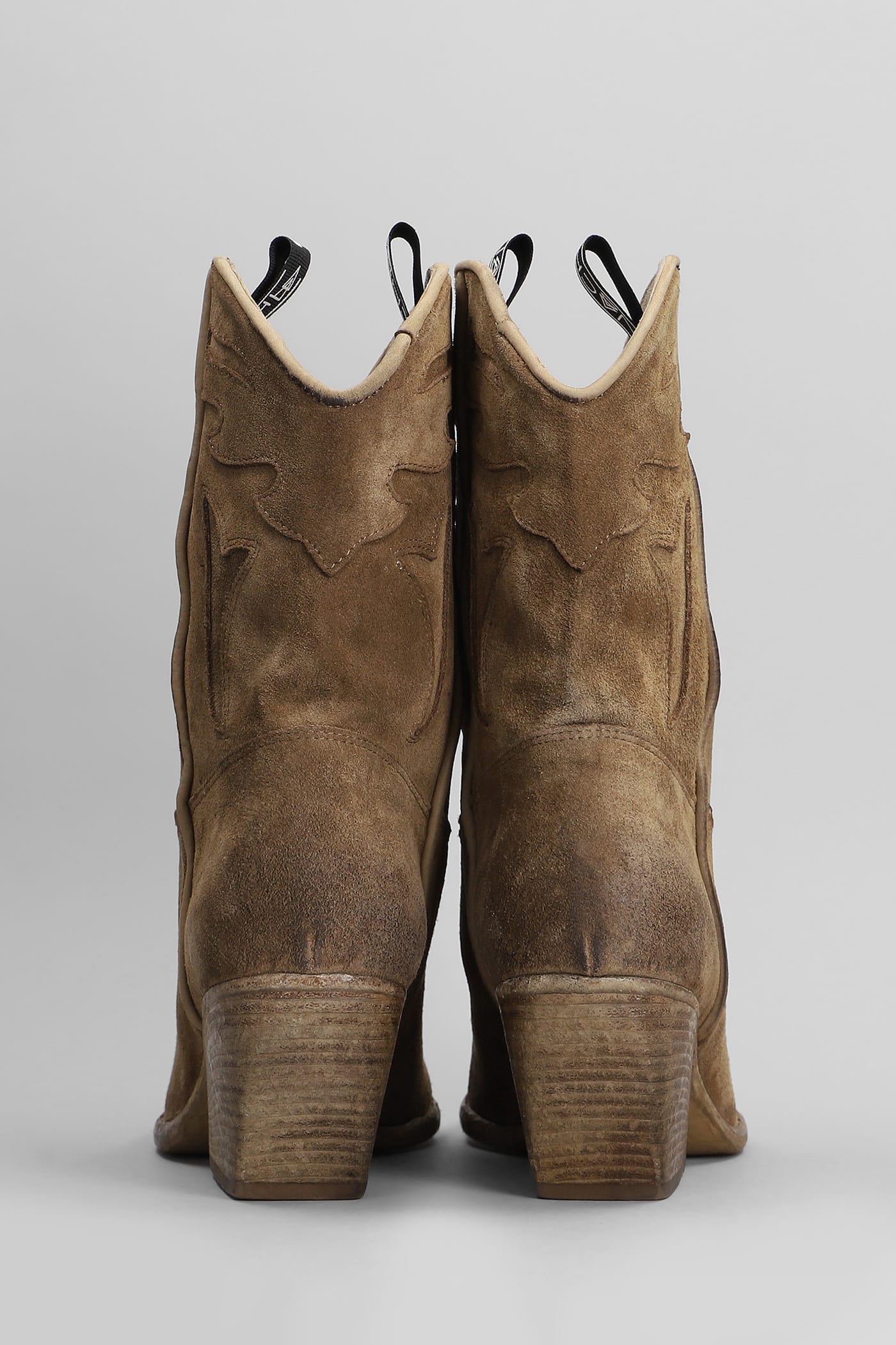 Elena Iachi Texan Ankle Boots In Camel