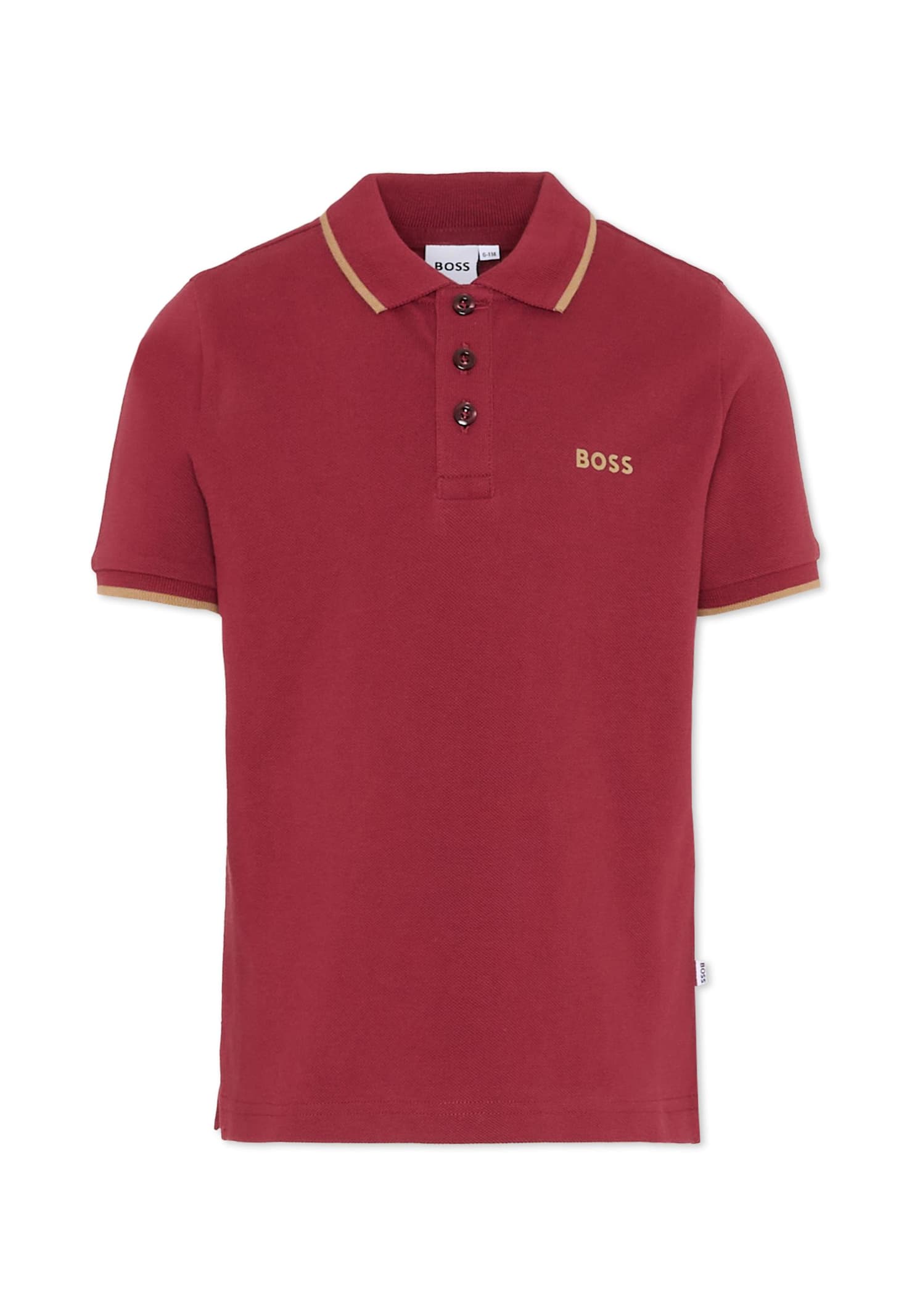 Hugo Boss Kids' Burgundy Polo Shirt For Boy With Polo
