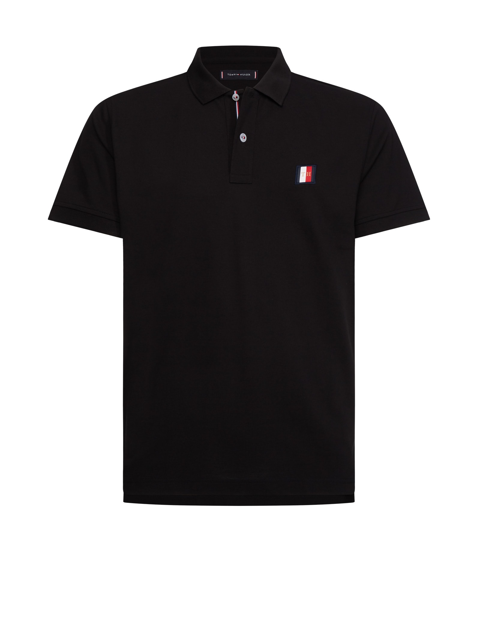 tommy hilfiger black polo shirt