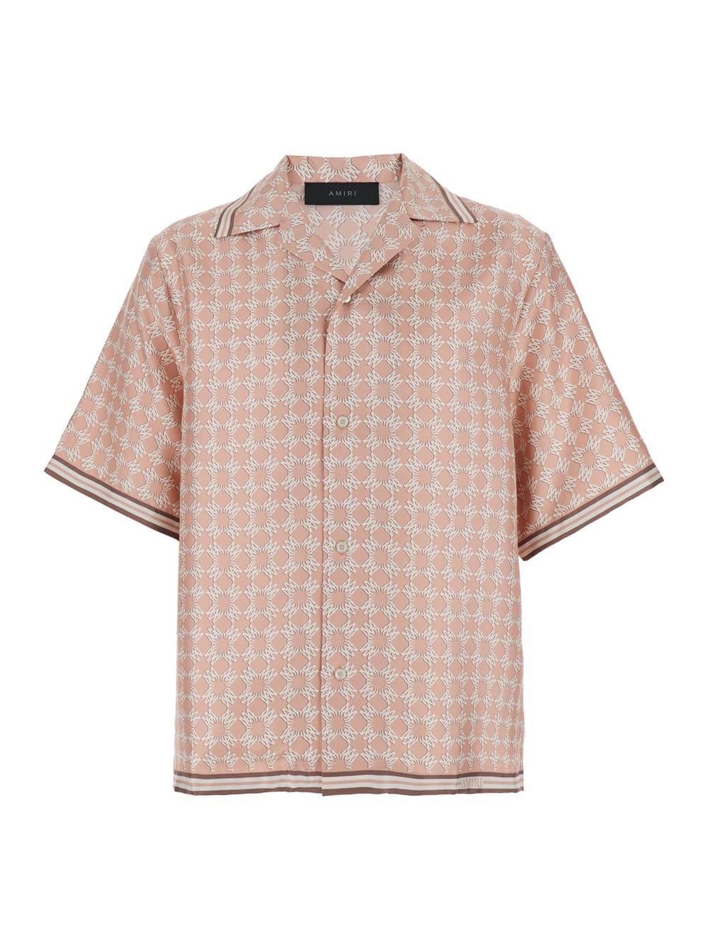 Shop Amiri Ma Quad Bowling Shirt In Pink