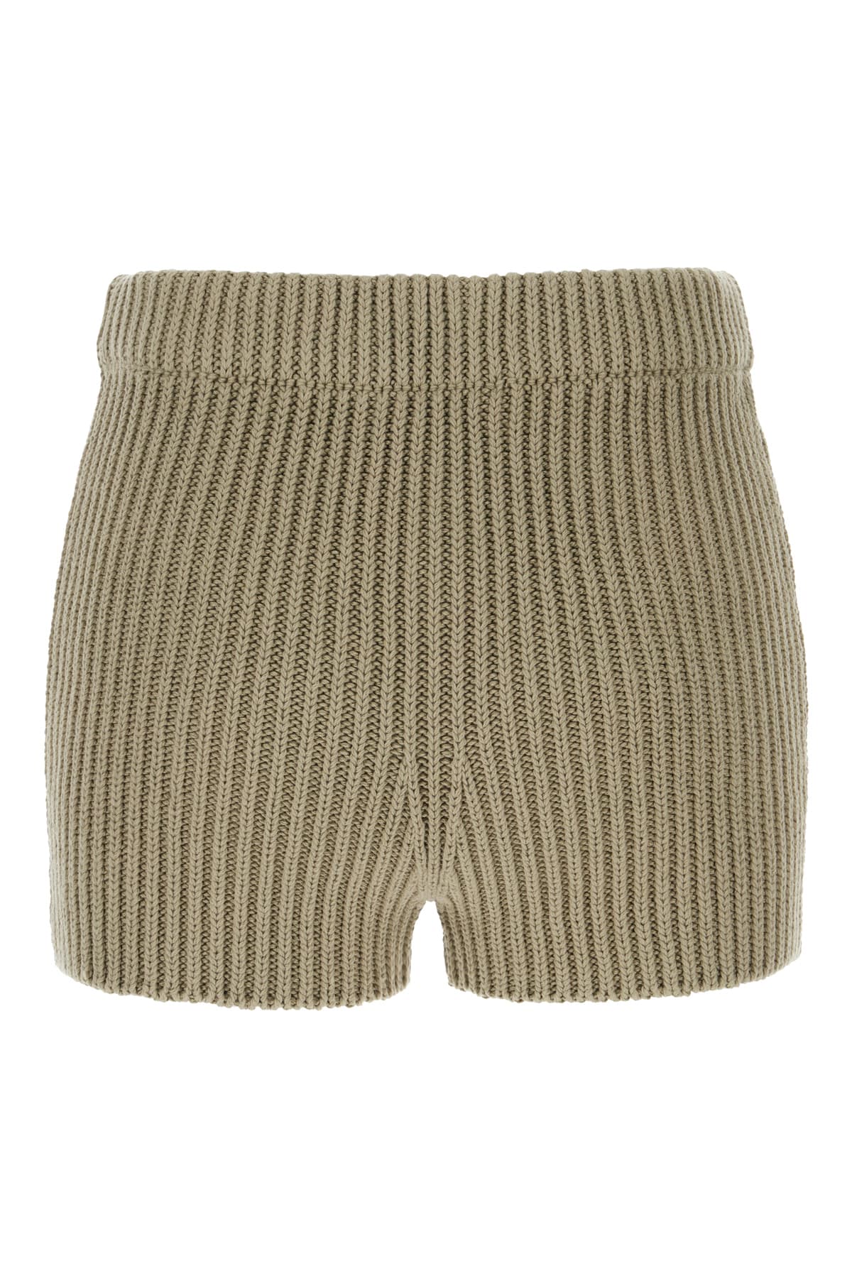 Max Mara Khaki Green Stretch Cotton Blend Acceso Shorts In 005