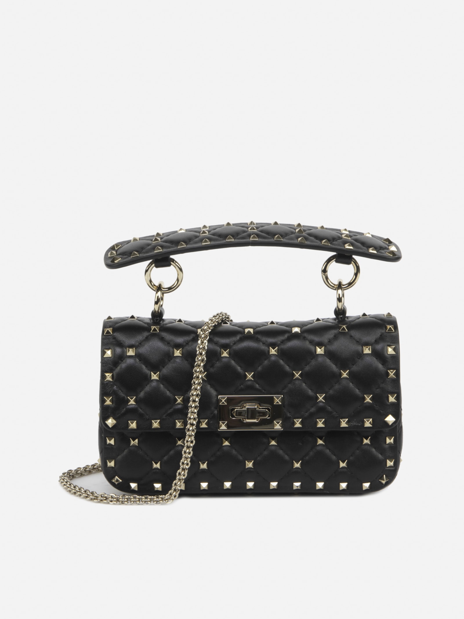 Valentino Garavani Small Rockstud Spike Bag In Quilted Leather