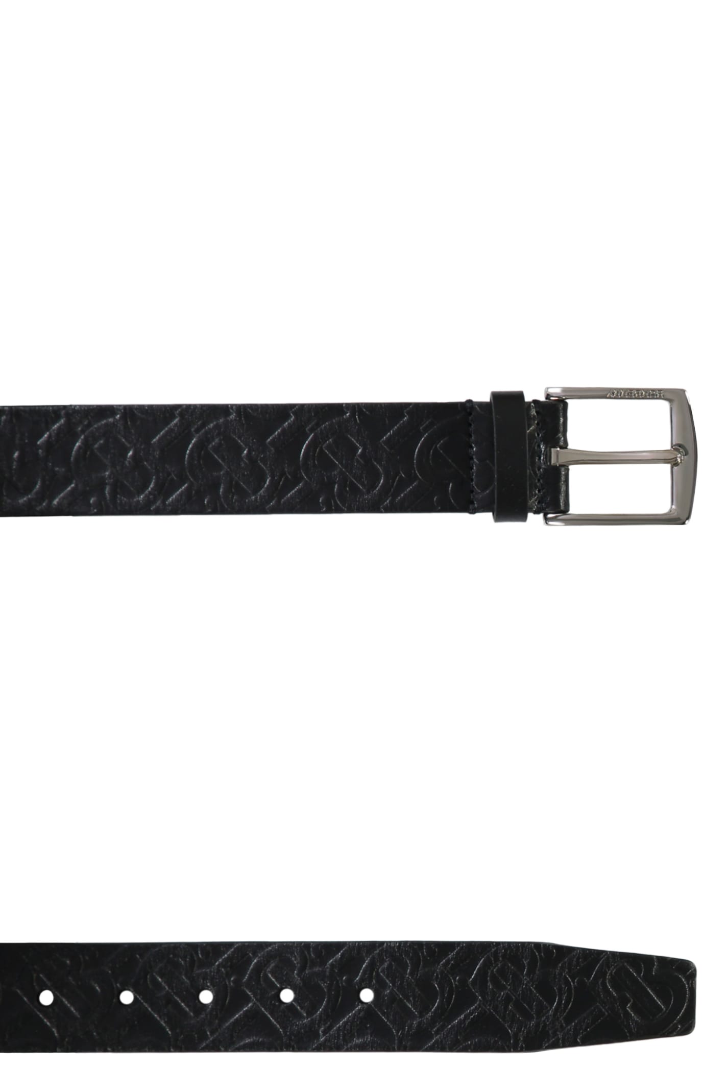 Shop Burberry Leather Belt In Black