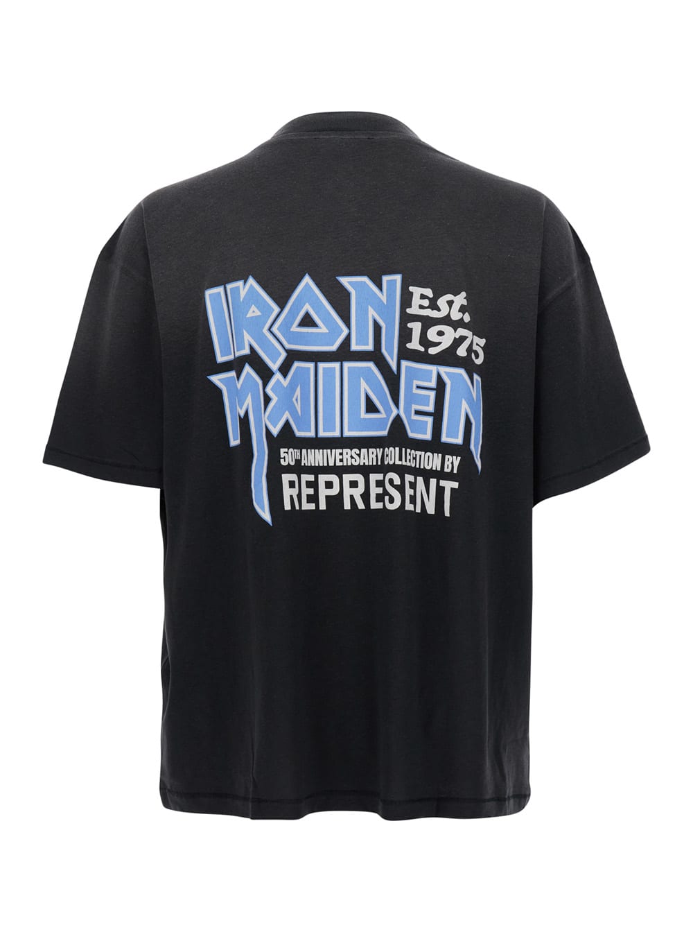 Represent Mens Stained Black Relaxed-fit Graphic-print Cotton T-shirt Xxl In Black