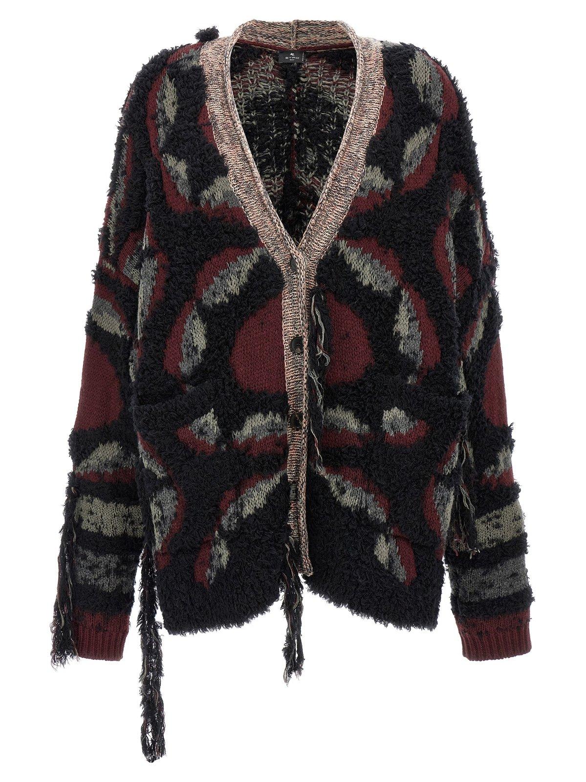 Fringed Oversized Cardigan