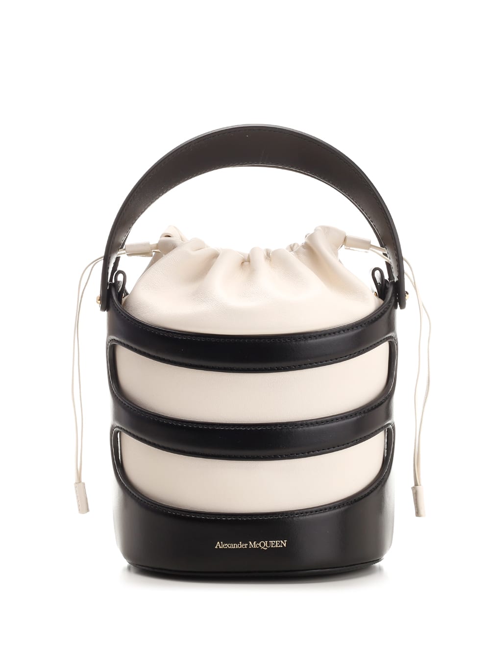 Shop Alexander Mcqueen The Rise Bucket Bag In White